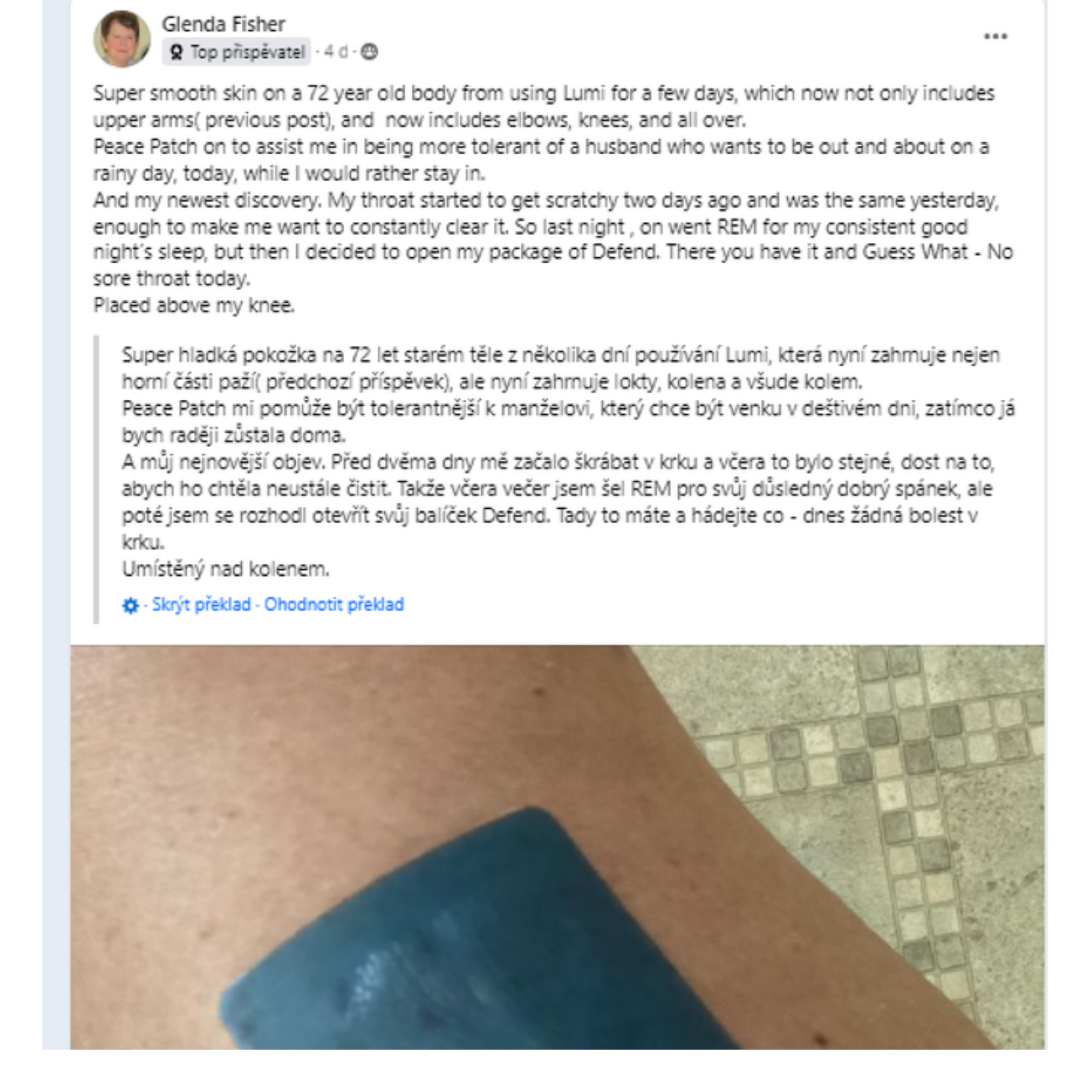 Nadšená recenzia od Glenda Fisher Ako mi produkty Lumi a Peace Patch zmenili život